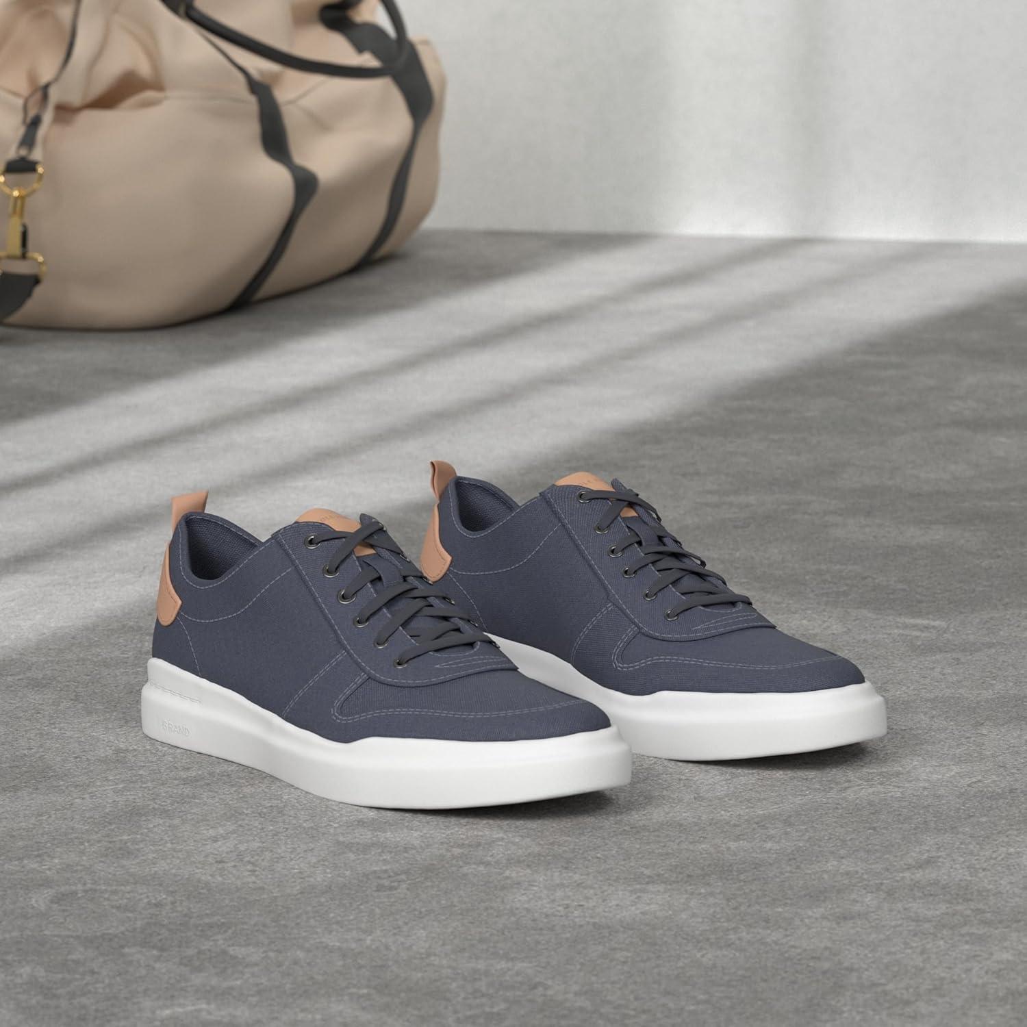 imageCole Haan Mens Generation Zg GolfSleetBlackDirect SneakerVintage Indigo CanvasNatural