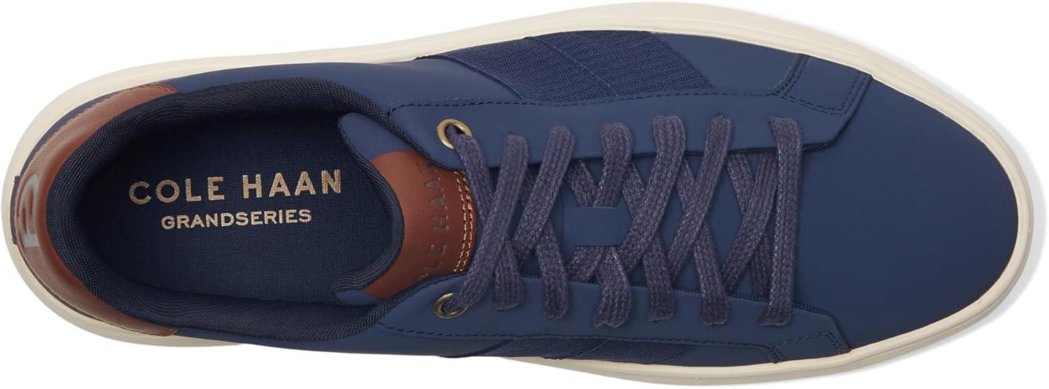imageCole Haan Mens Grand Crosscourt Modern Perforated SneakersMarine BlueWoodburyIvory
