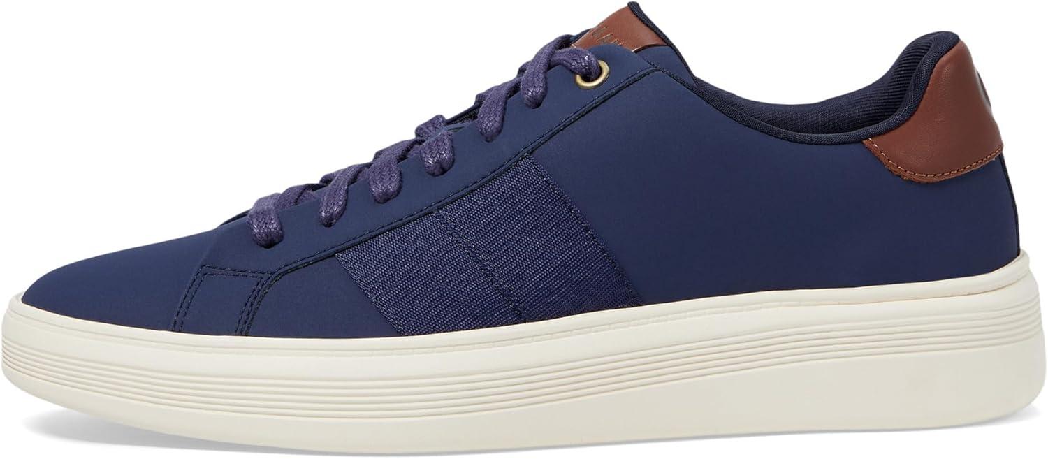 imageCole Haan Mens Grand Crosscourt Modern Perforated SneakersMarine BlueWoodburyIvory