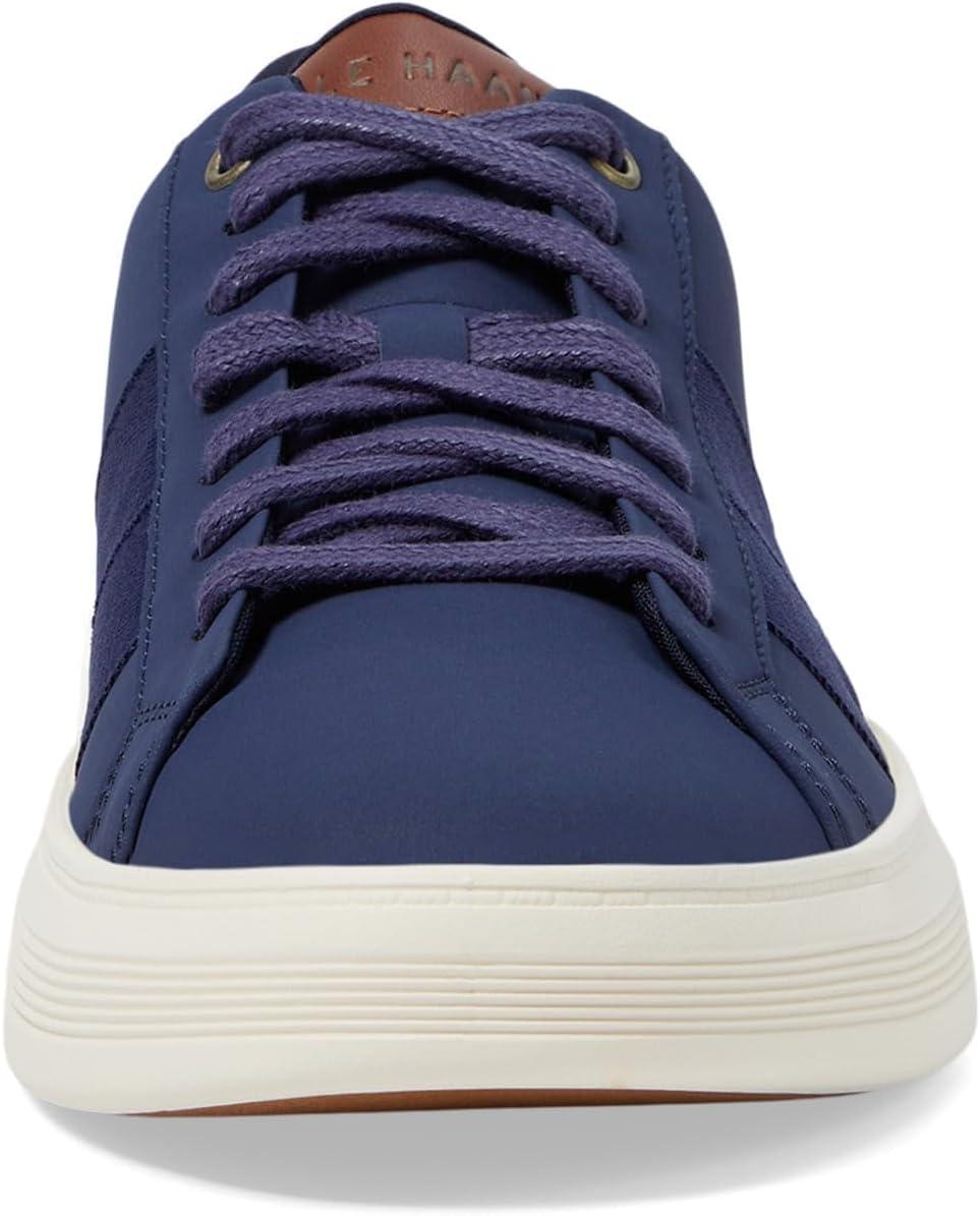 imageCole Haan Mens Grand Crosscourt Modern Perforated SneakersMarine BlueWoodburyIvory