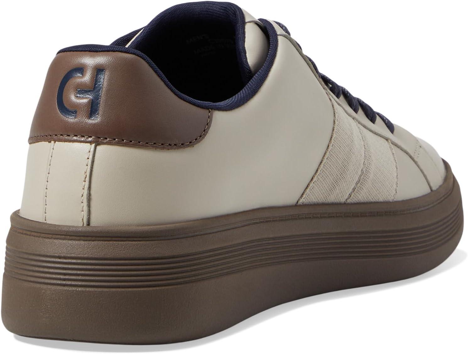 imageCole Haan Mens Grand Crosscourt Modern Perforated SneakersSilver LiningTruffle