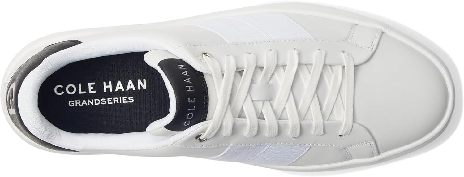 imageCole Haan Mens Grand Crosscourt Modern Perforated SneakersWhiteBlackWhite