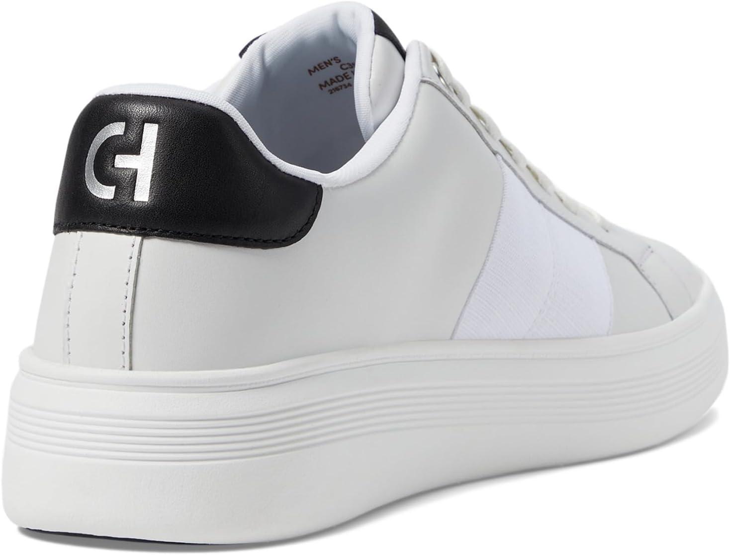 imageCole Haan Mens Grand Crosscourt Modern Perforated SneakersWhiteBlackWhite