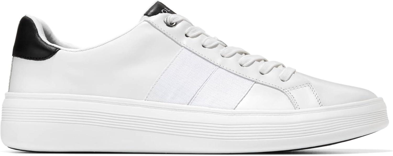 imageCole Haan Mens Grand Crosscourt Modern Perforated SneakersWhiteBlackWhite