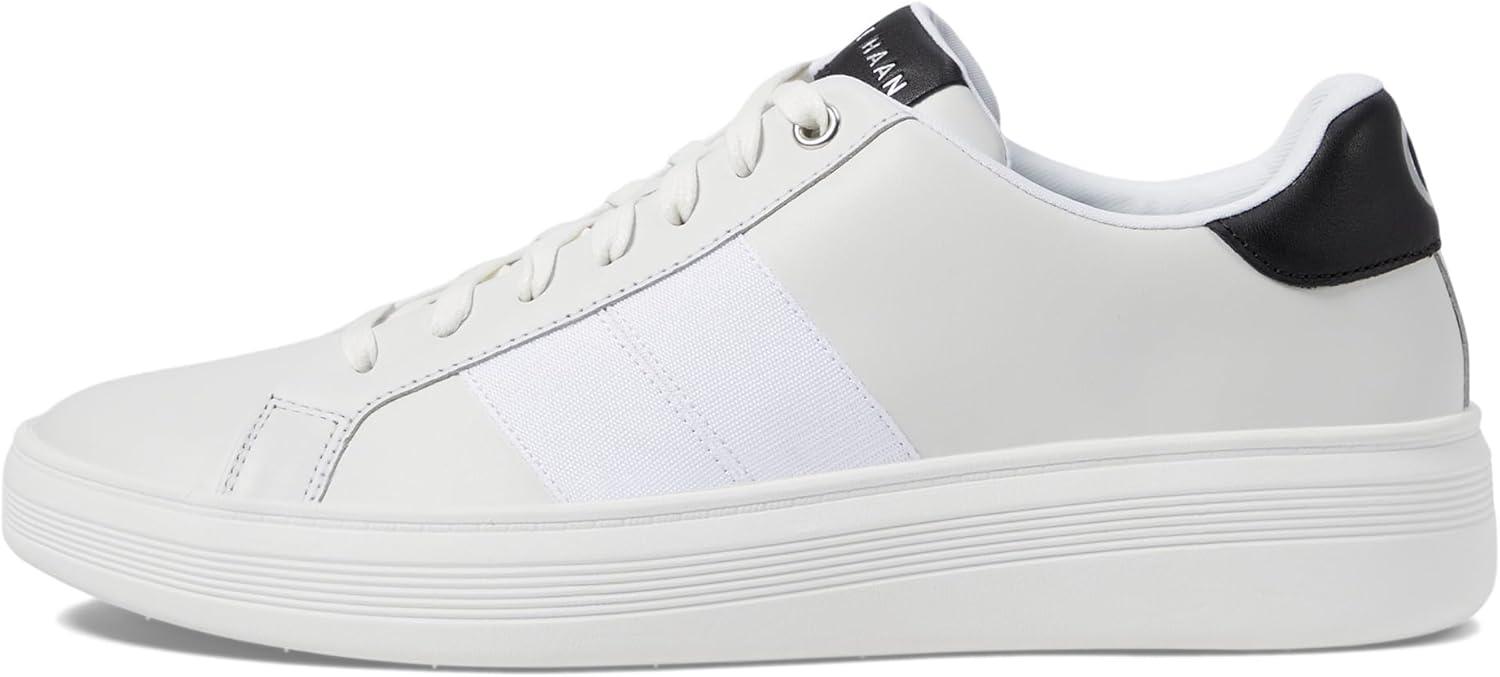 imageCole Haan Mens Grand Crosscourt Modern Perforated SneakersWhiteBlackWhite