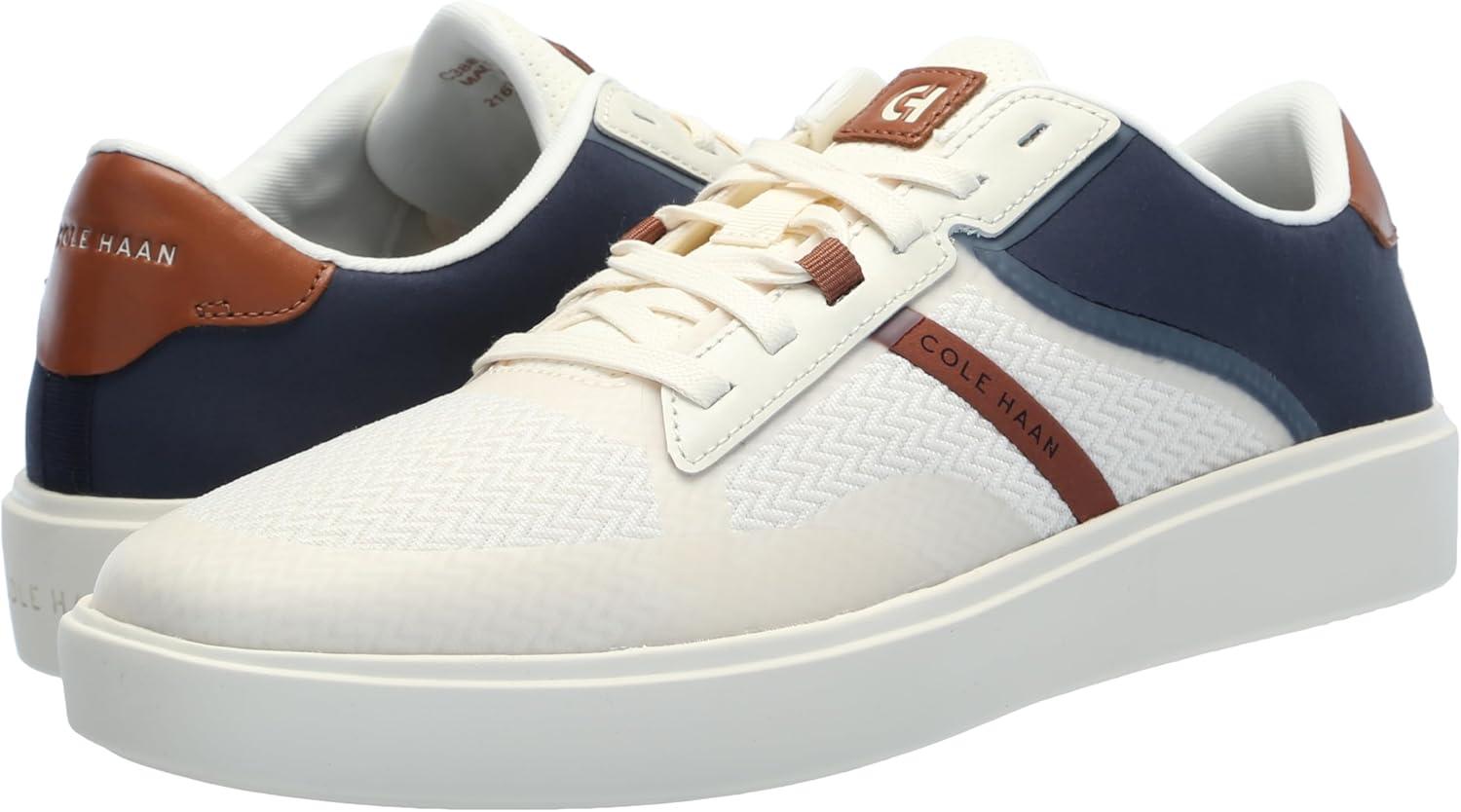 imageCole Haan Mens Grand Crosscourt Winner SneakerIvoryNavy Blazer