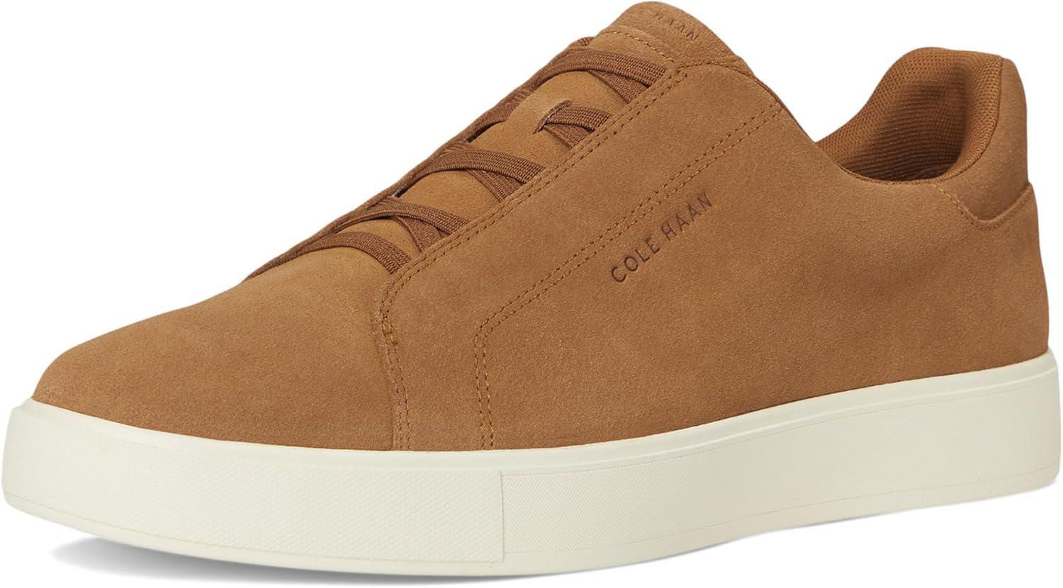 imageCole Haan Mens Grandpro Luxe Slipon SneakersGolden Toffee SuedeLight SesameIvory