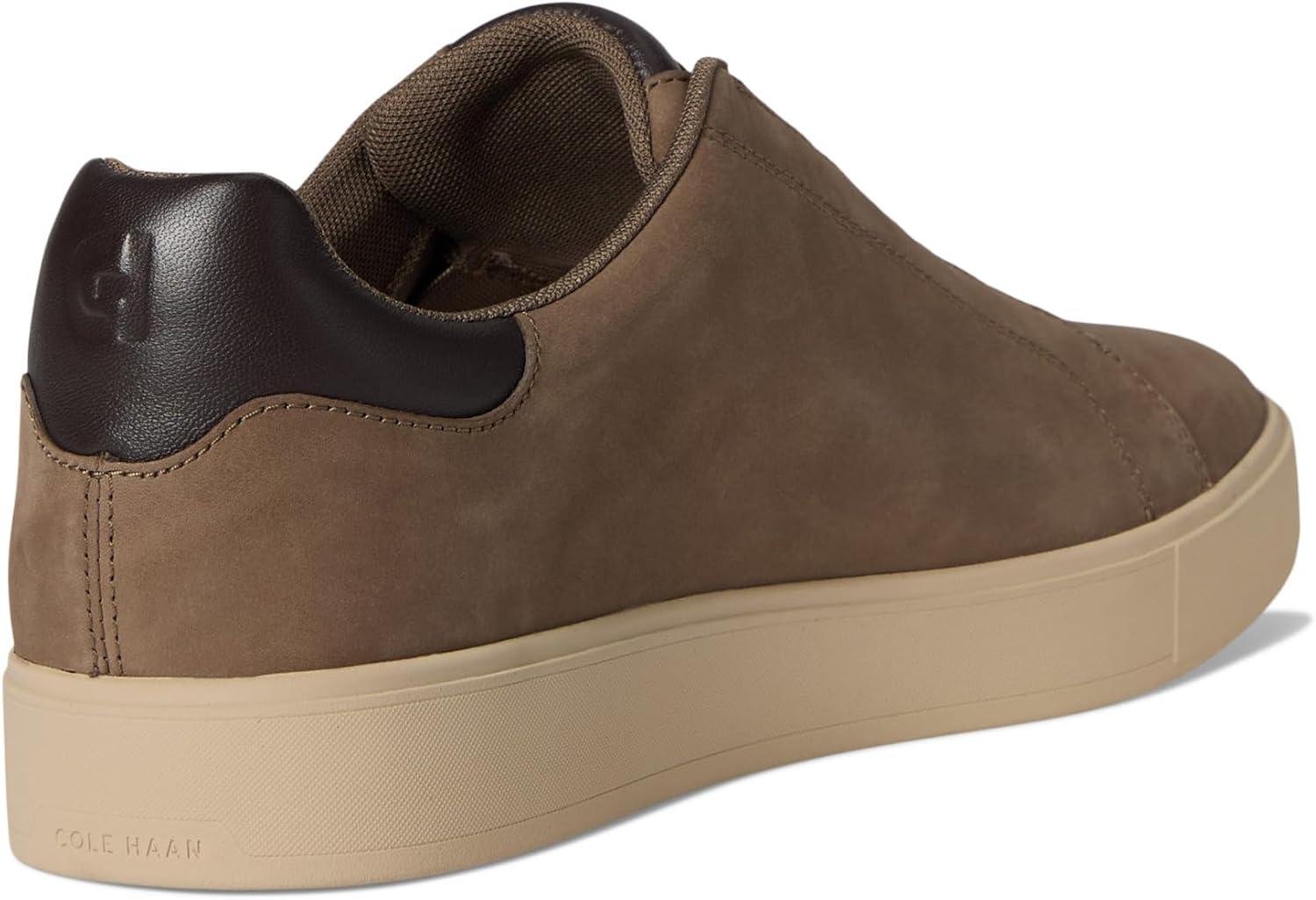 imageCole Haan Mens Grandpro Luxe Slipon SneakersMorel NubuckDark ChocolateOxford Tan