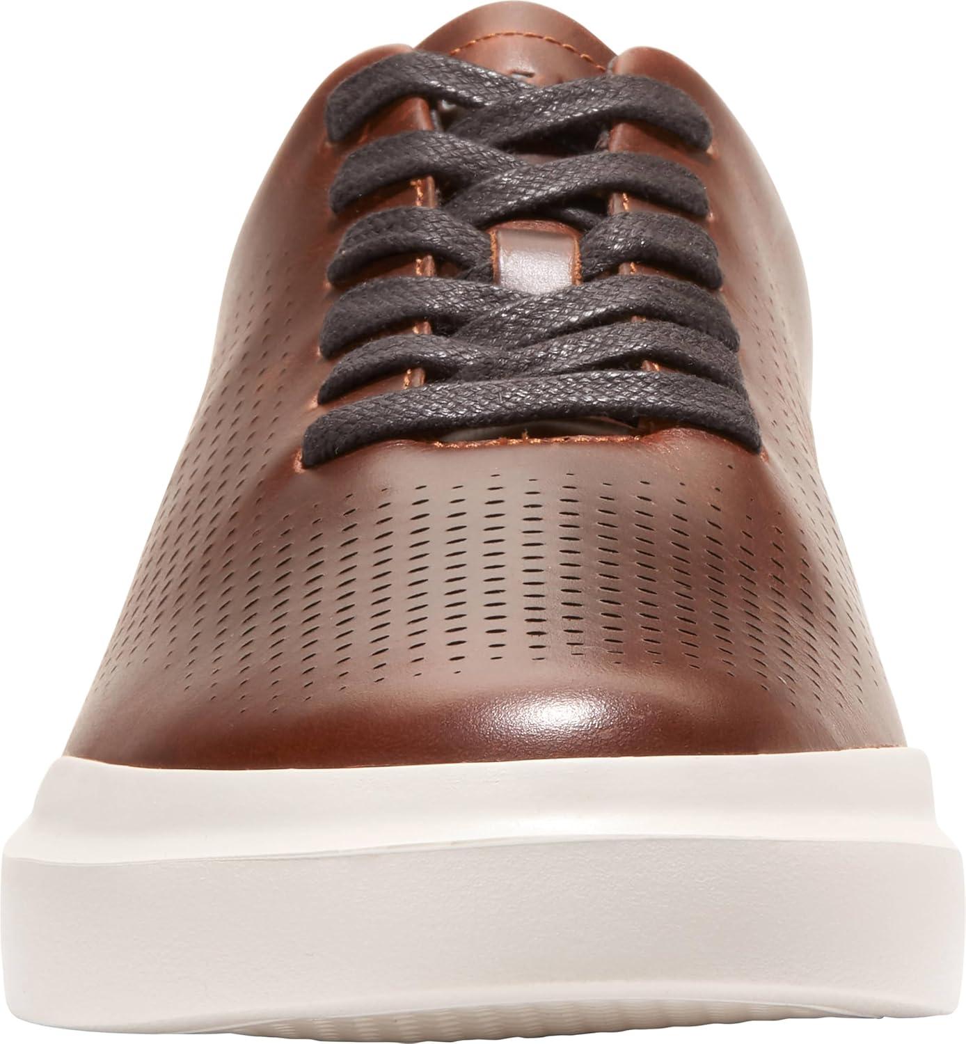 imageCole Haan Mens Grandpro Rally Laser Cut SneakerAcornSesameIvory