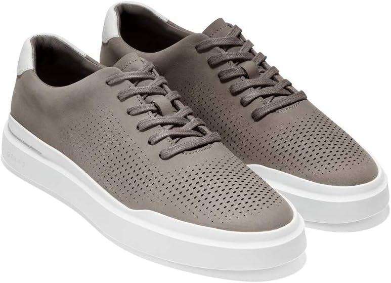 imageCole Haan Mens Grandpro Rally Laser Cut SneakerIronstoneOptic White