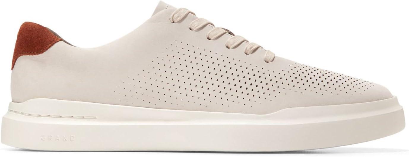 imageCole Haan Mens Grandpro Rally Laser Cut SneakerSlvr Lng NbkIvory