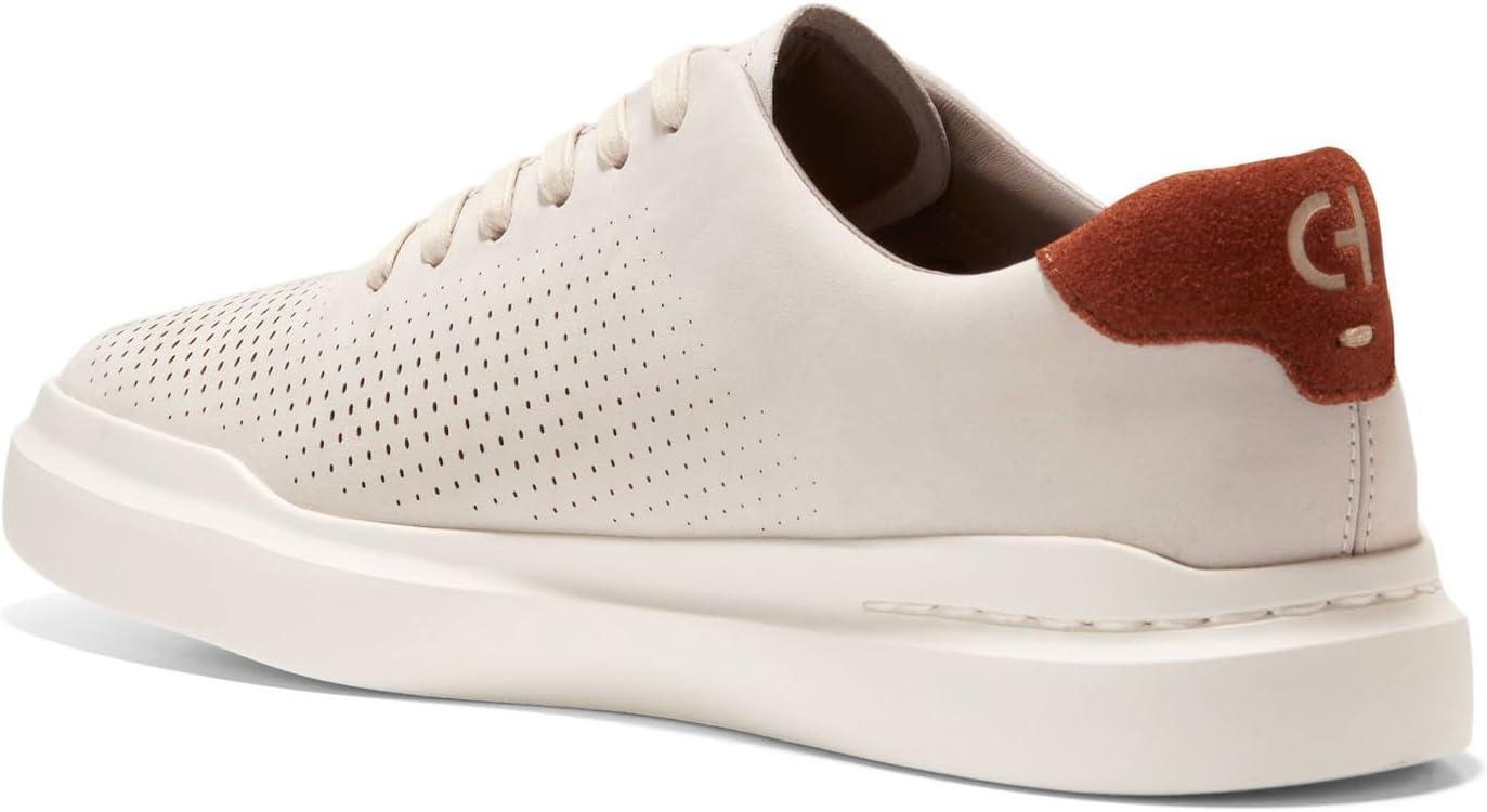 imageCole Haan Mens Grandpro Rally Laser Cut SneakerSlvr Lng NbkIvory