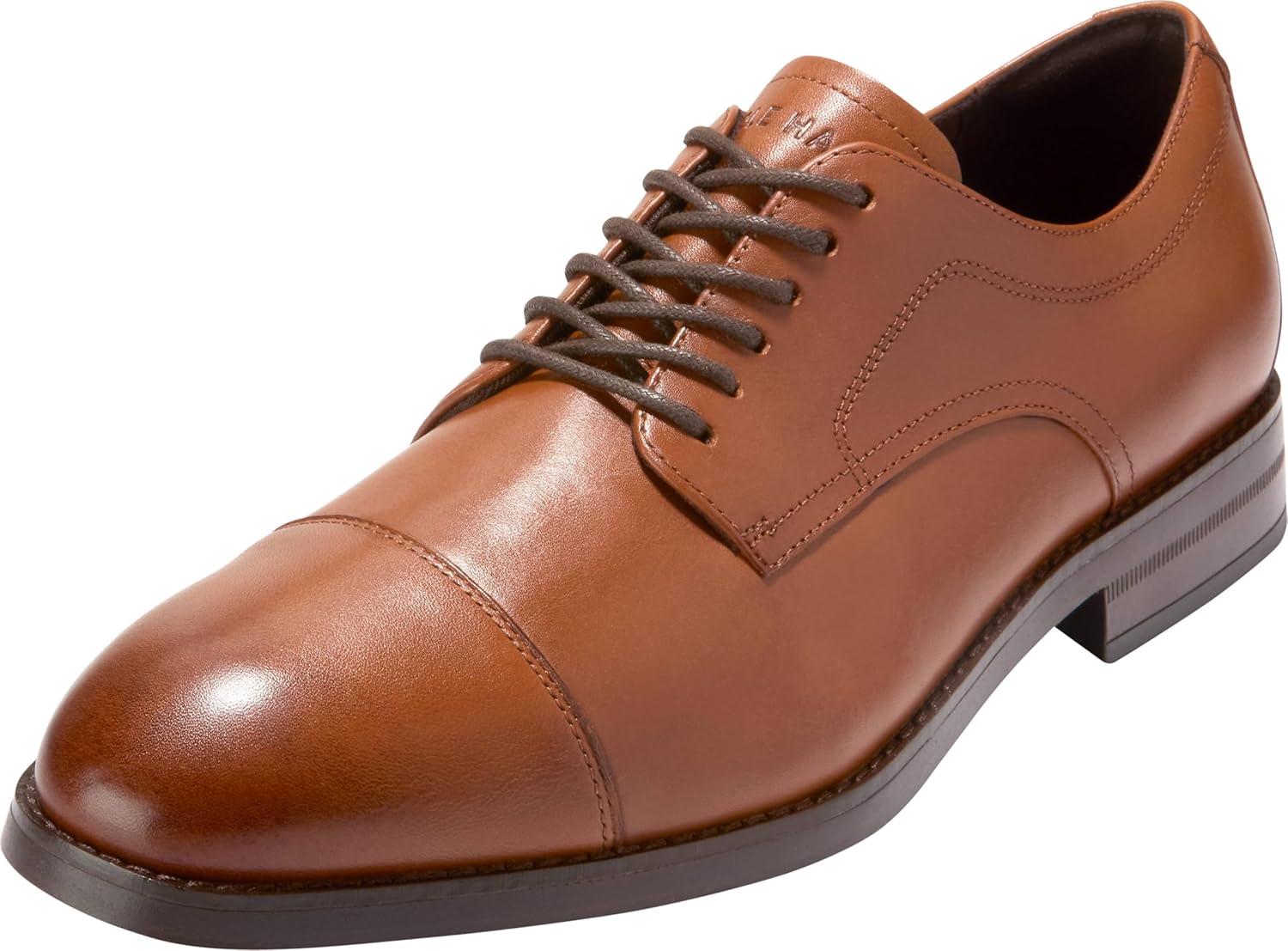 imageCole Haan Mens Harmon Grand Cap Toe OxfordsBrtsh TnDk Brn Wr
