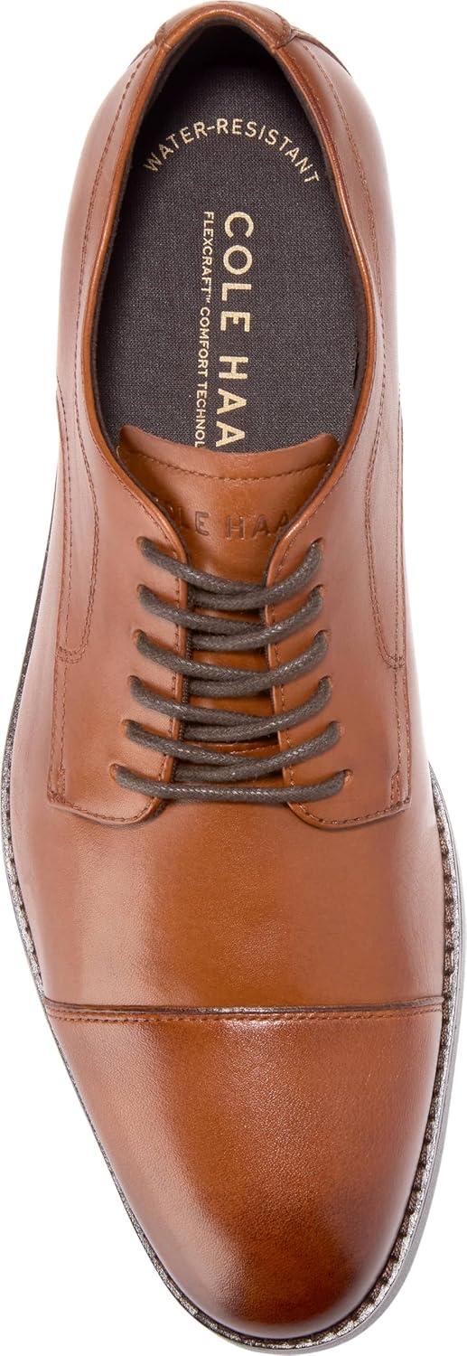 imageCole Haan Mens Harmon Grand Cap Toe OxfordsBrtsh TnDk Brn Wr