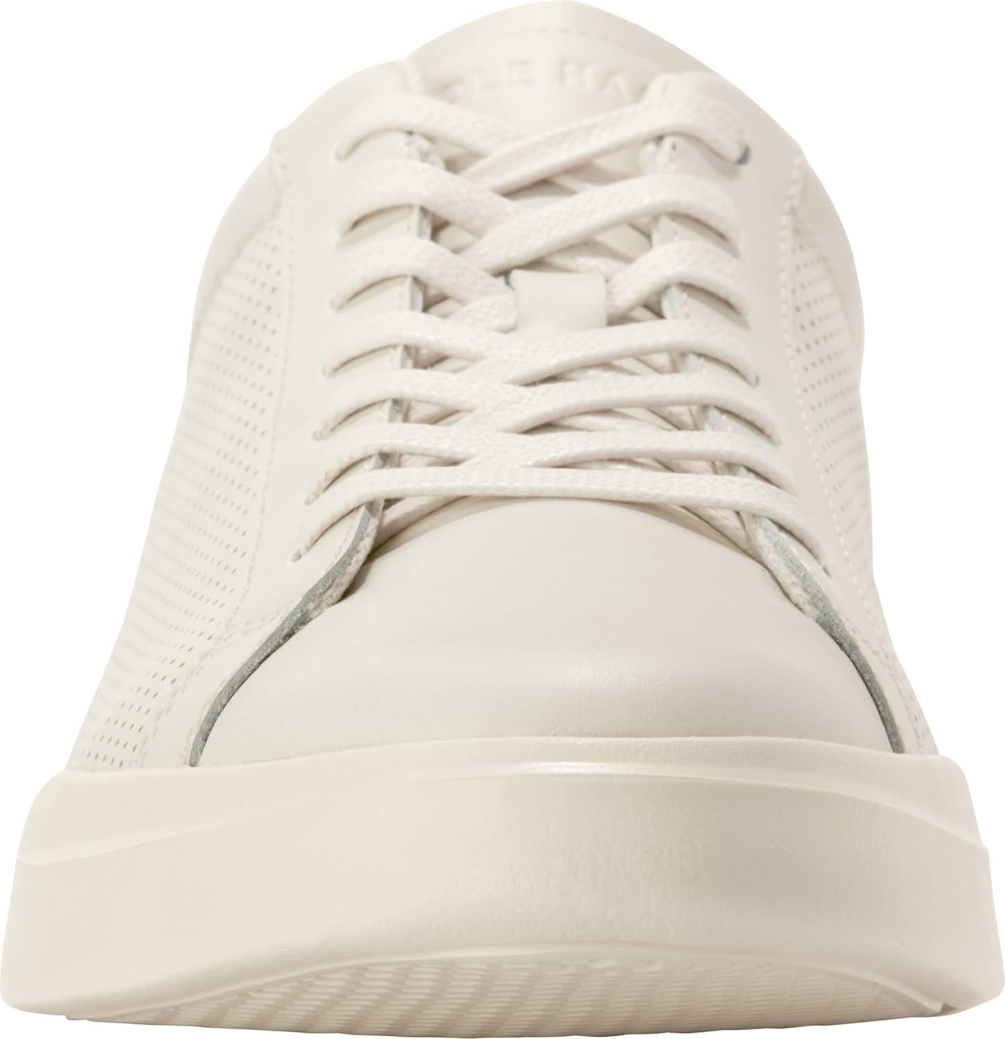 imageCole Haan Mens ShoesGrand Crosscourt Modern Perforated LacetoToe Lightweight Leather SneakerIvryBlkIvry