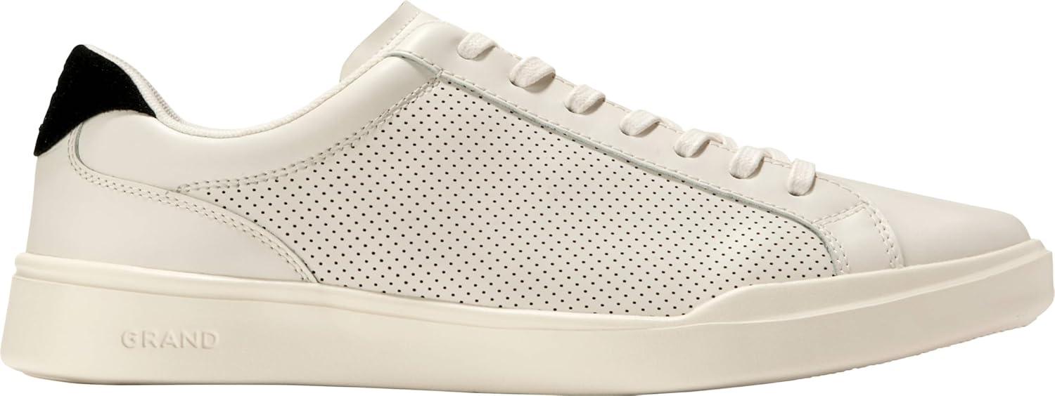 imageCole Haan Mens ShoesGrand Crosscourt Modern Perforated LacetoToe Lightweight Leather SneakerIvryBlkIvry