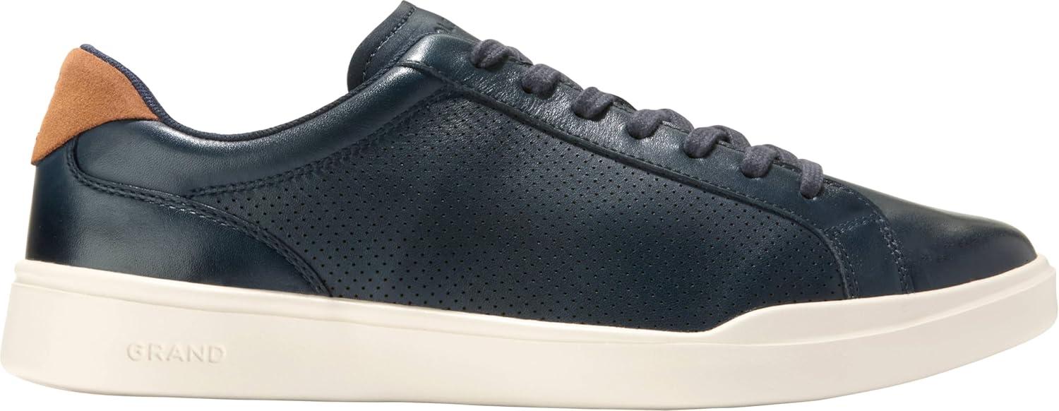 imageCole Haan Mens ShoesGrand Crosscourt Modern Perforated LacetoToe Lightweight Leather SneakerNavy BlzrBrtsh Tn