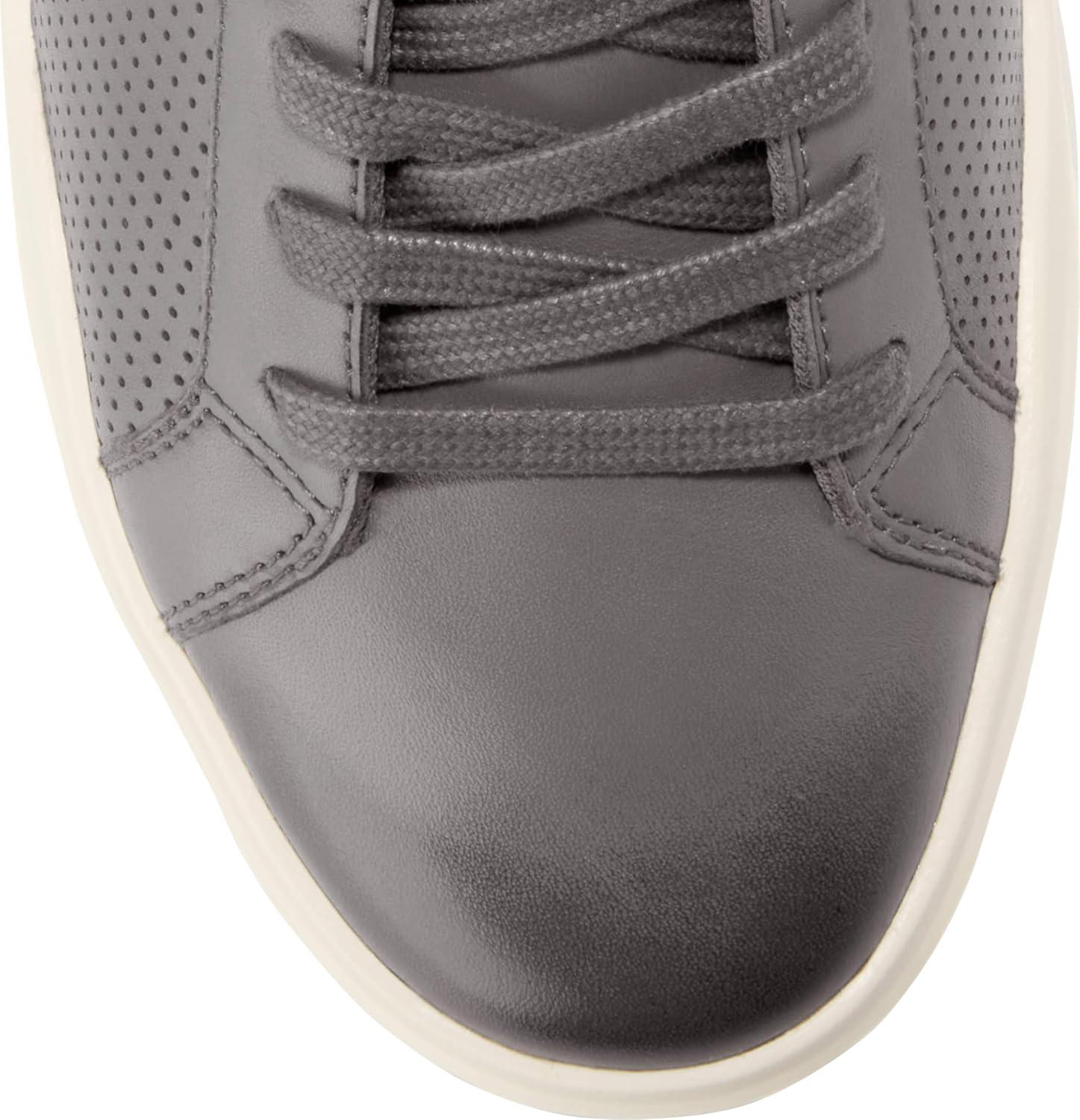imageCole Haan Mens ShoesGrand Crosscourt Modern Perforated LacetoToe Lightweight Leather SneakerQt ShadeBlkIvry