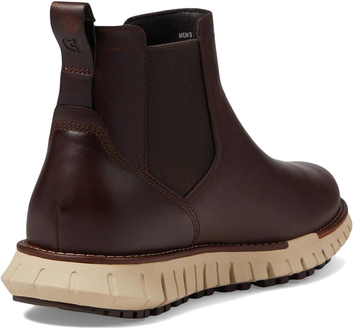 imageCole Haan Mens Zerogrand Remastered Waterproof Chelsea BootDk CoffeeOx Tan