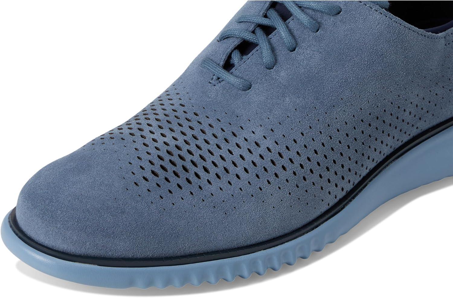 imageCole Haan Mens Zerogrand Wing OxfordChina Blue SuedeNavy Blazer