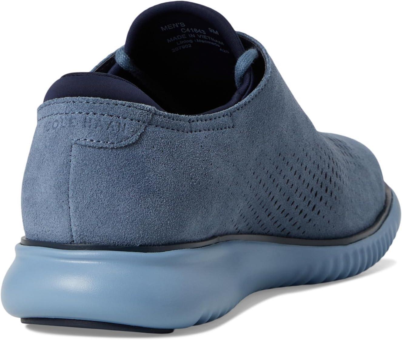 imageCole Haan Mens Zerogrand Wing OxfordChina Blue SuedeNavy Blazer