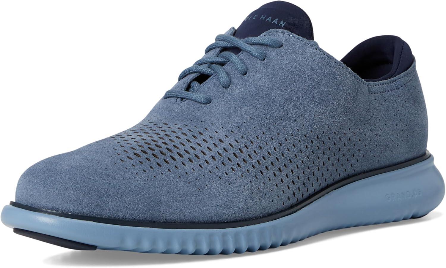 imageCole Haan Mens Zerogrand Wing OxfordChina Blue SuedeNavy Blazer