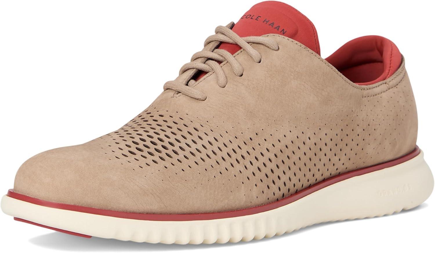 imageCole Haan Mens Zerogrand Wing OxfordDark Latte NubuckCinnabar