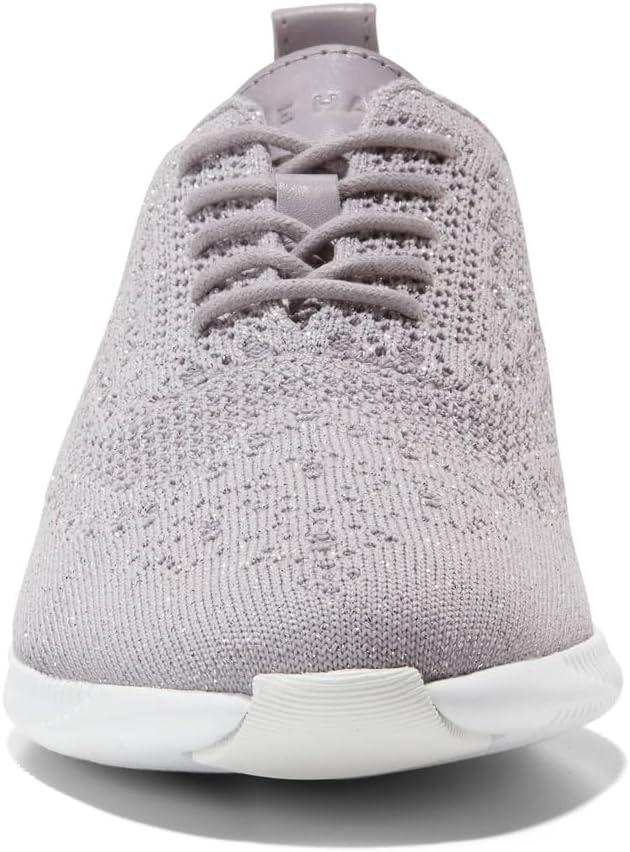 imageCole Haan Womens 2Zerogrand Stitchlite Oxford WinterizedDapple GraySilver Metallic KnitOptic White