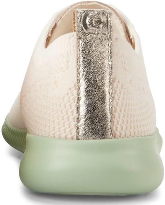 imageCole Haan Womens 2Zerogrand Stitchlite Oxford WinterizedIvory KnitGold MetalicFog Green