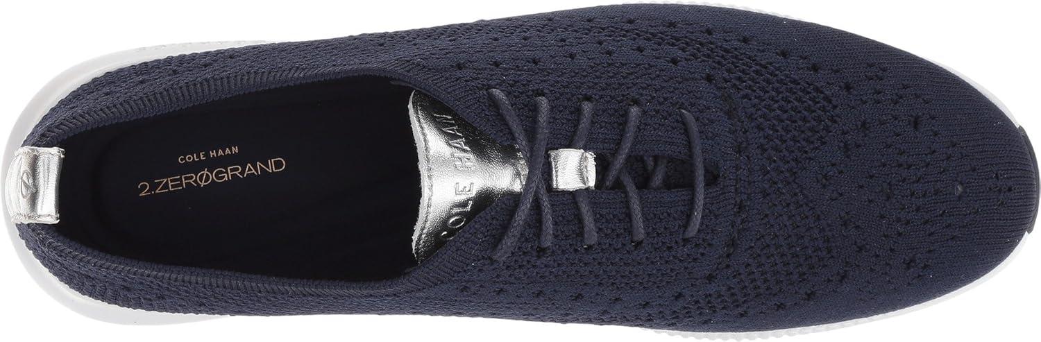 imageCole Haan Womens 2Zerogrand Stitchlite Oxford WinterizedMarine Blue KnitArgento