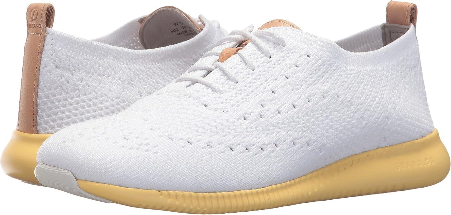 imageCole Haan Womens 2Zerogrand Stitchlite Oxford WinterizedOptic White KnitSunshine