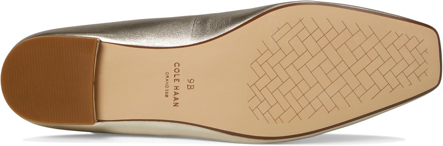 imageCole Haan Womens Brigid TStrap Ballet FlatSoft Gold Leather