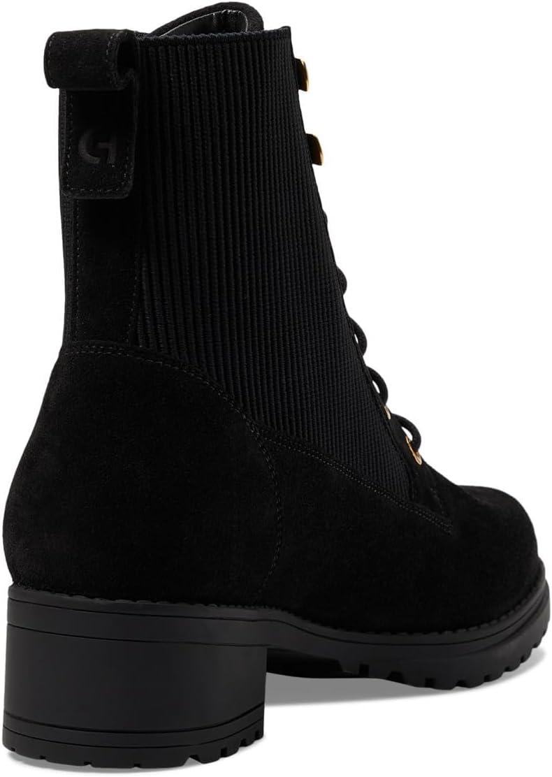 imageCole Haan Womens Camea Wp Combat Boot IiBlack Suede Wp