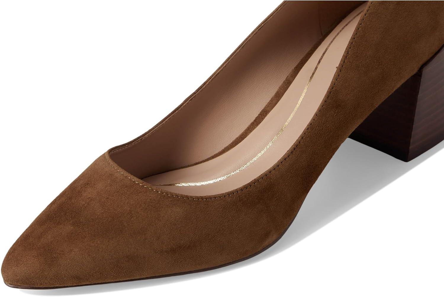 imageCole Haan Womens Cassandra Block Heel PumpsSpiced Brown Sde