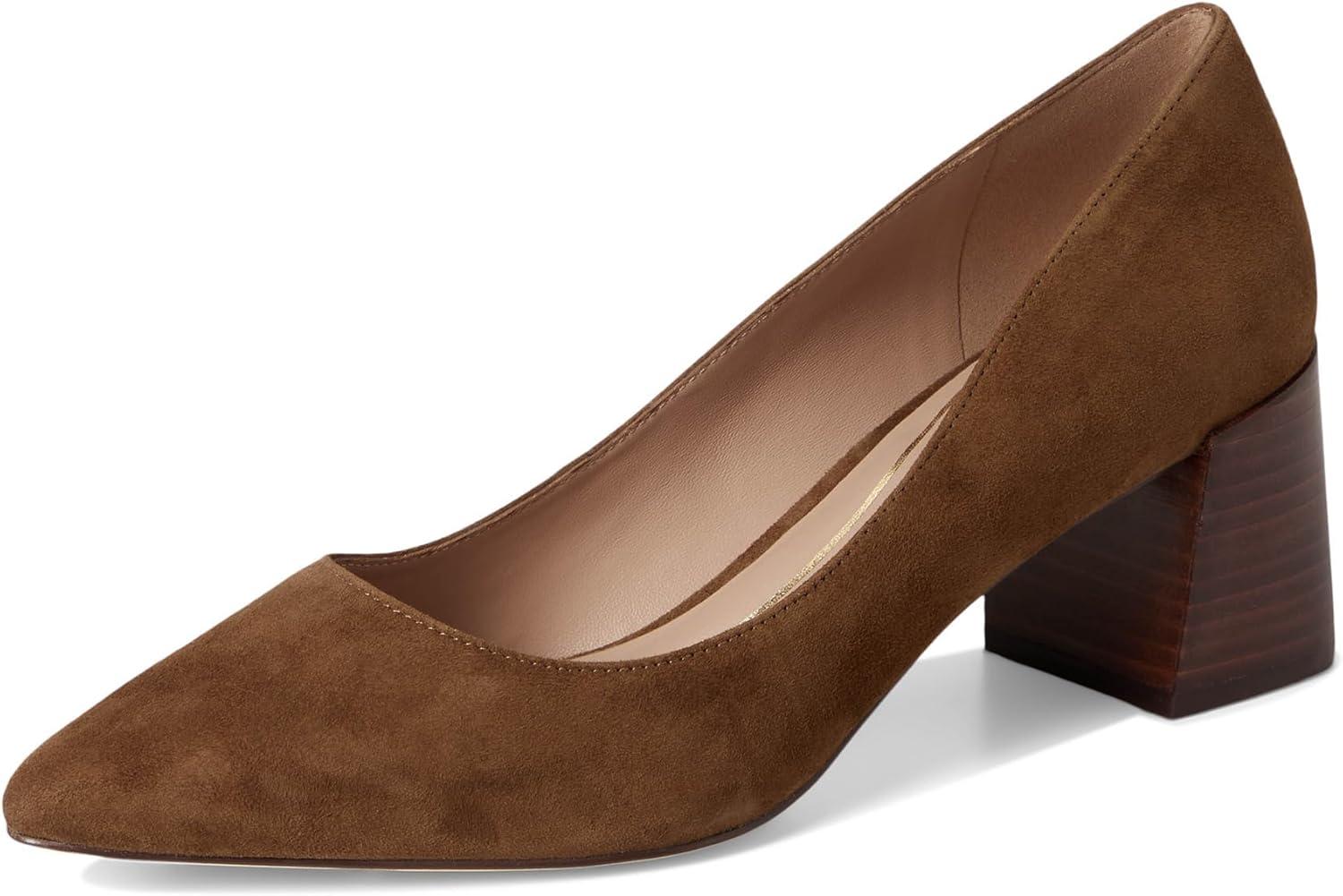 imageCole Haan Womens Cassandra Block Heel PumpsSpiced Brown Sde