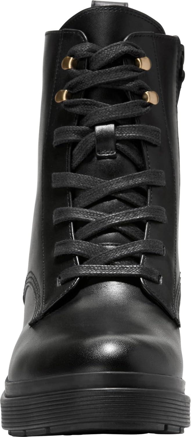 imageCole Haan Womens Cherise Laceup Lug BootsBlack Ltr Wp