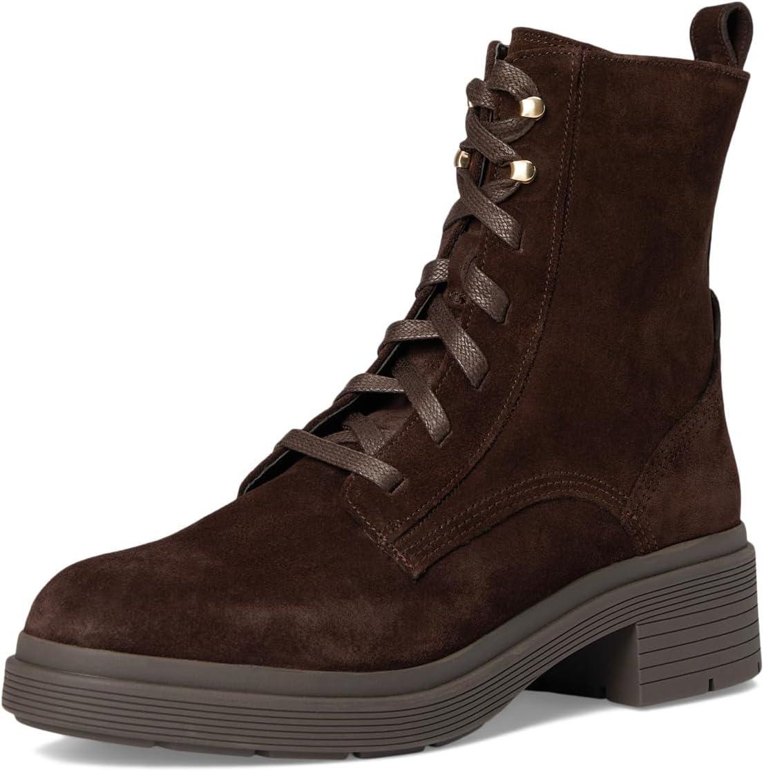 imageCole Haan Womens Cherise Laceup Lug BootsDk Choco Sde Wp