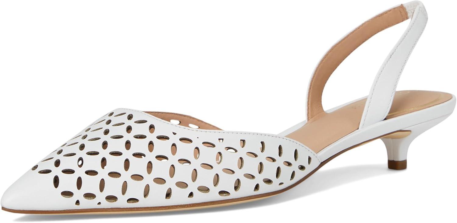 imageCole Haan Womens Gilda PumpsWhite Perf Ltr