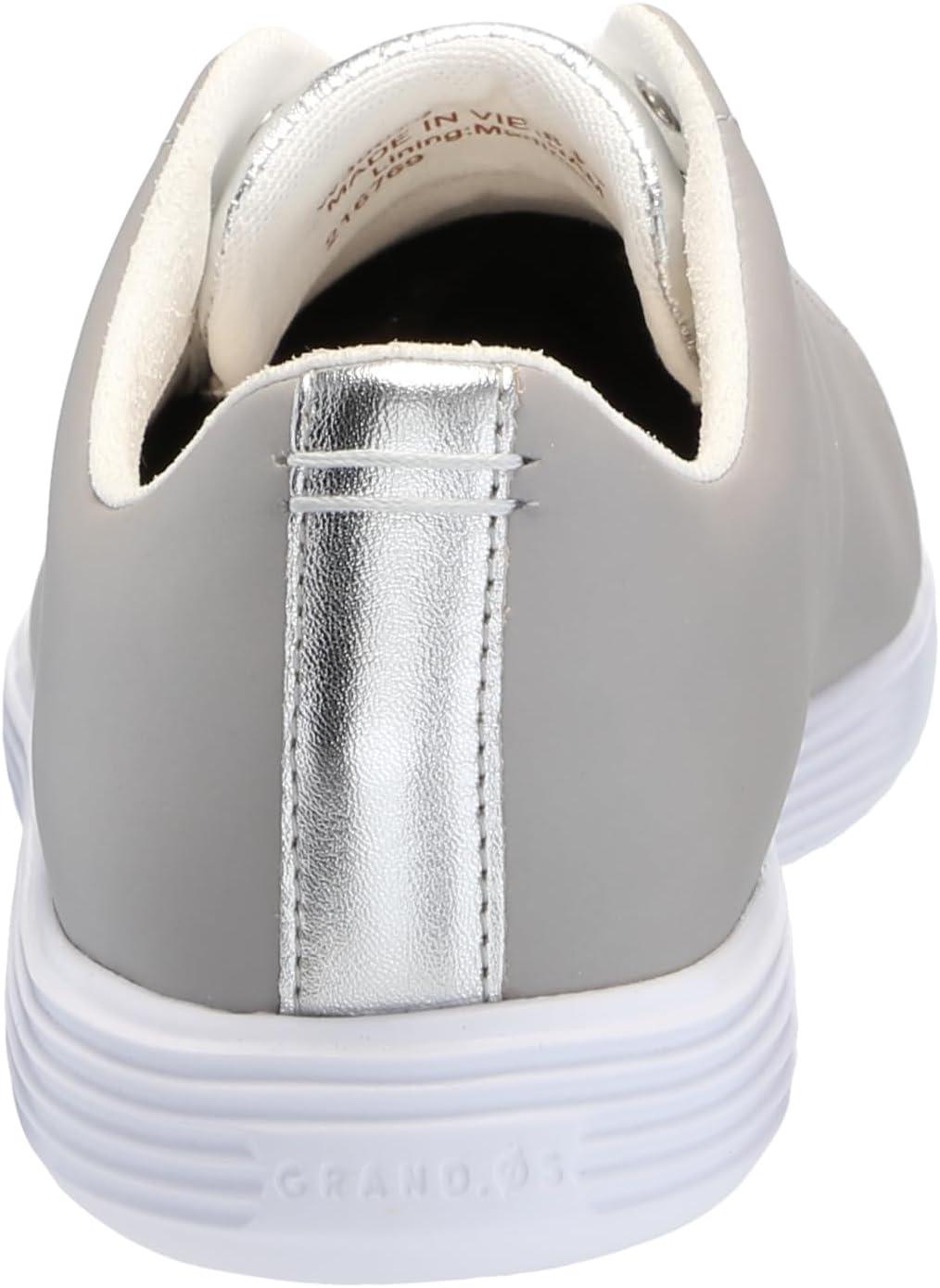 imageCole Haan Womens Grand Crosscourt Leather SneakersDrizzlSilvrWhite