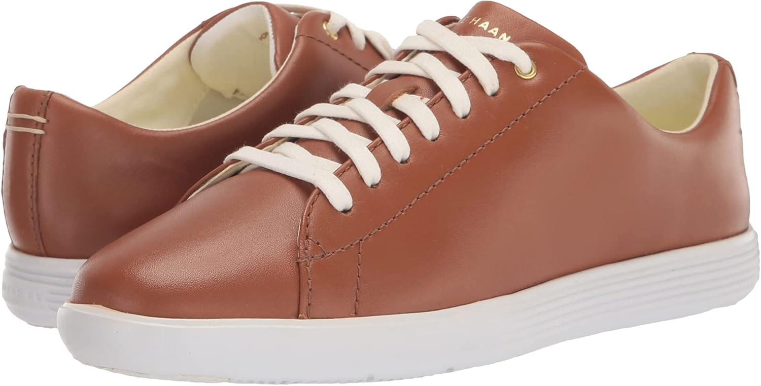 imageCole Haan Womens Grand Crosscourt Leather SneakersPecan Leather