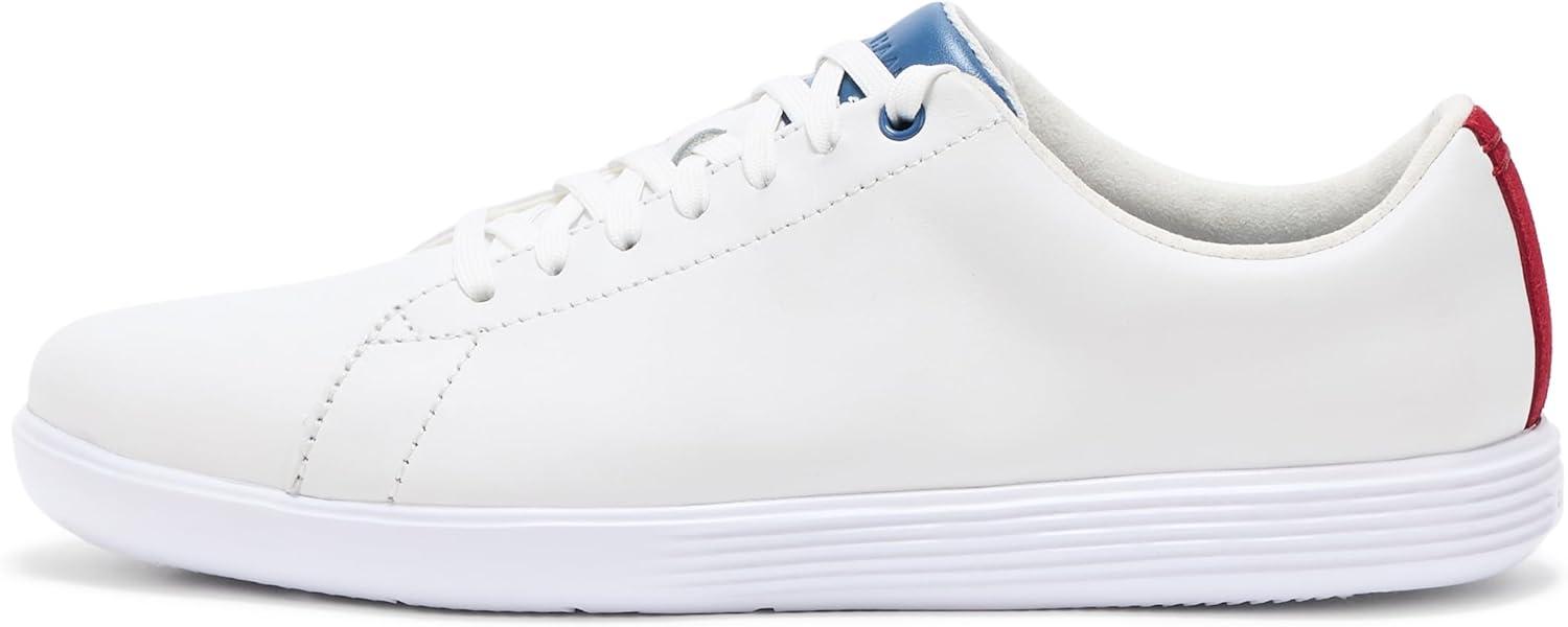 imageCole Haan Womens Grand Crosscourt Leather SneakersWhiteRio Red Sde
