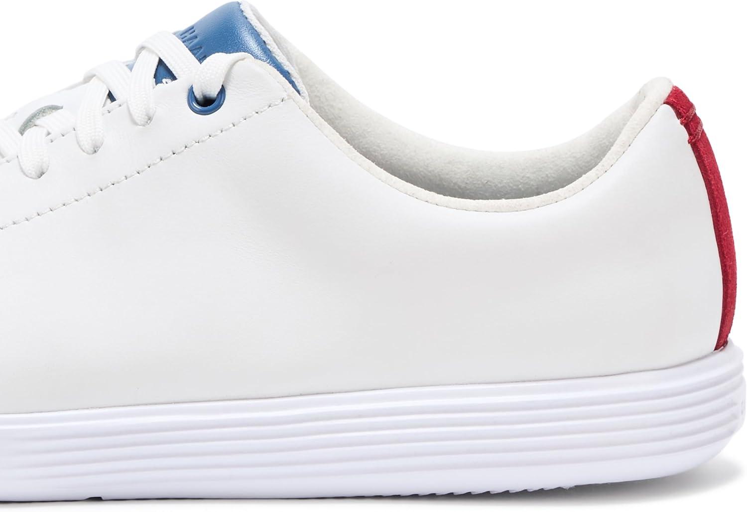 imageCole Haan Womens Grand Crosscourt Leather SneakersWhiteRio Red Sde