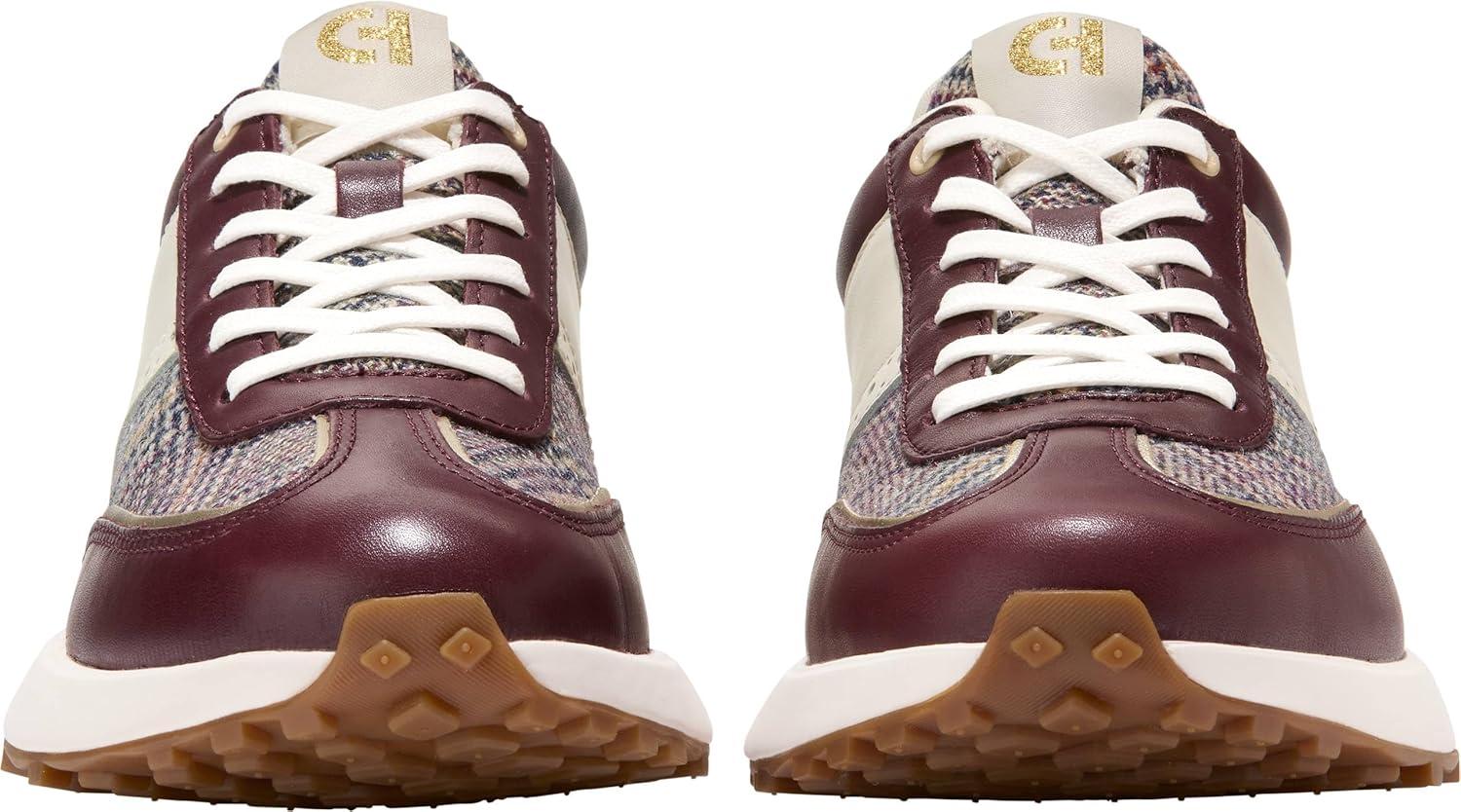 imageCole Haan Womens Grand Crosscourt Meadow Runner SneakerPlaidIvryBrnGld