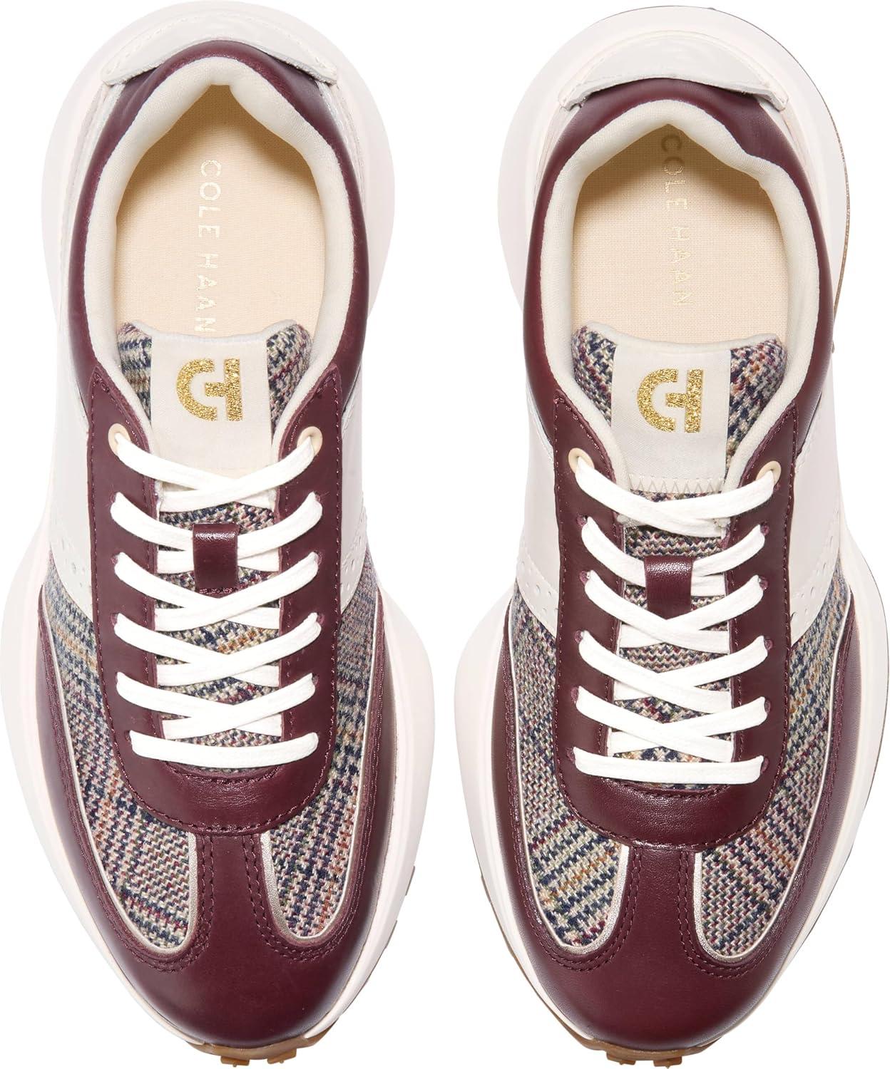 imageCole Haan Womens Grand Crosscourt Meadow Runner SneakerPlaidIvryBrnGld