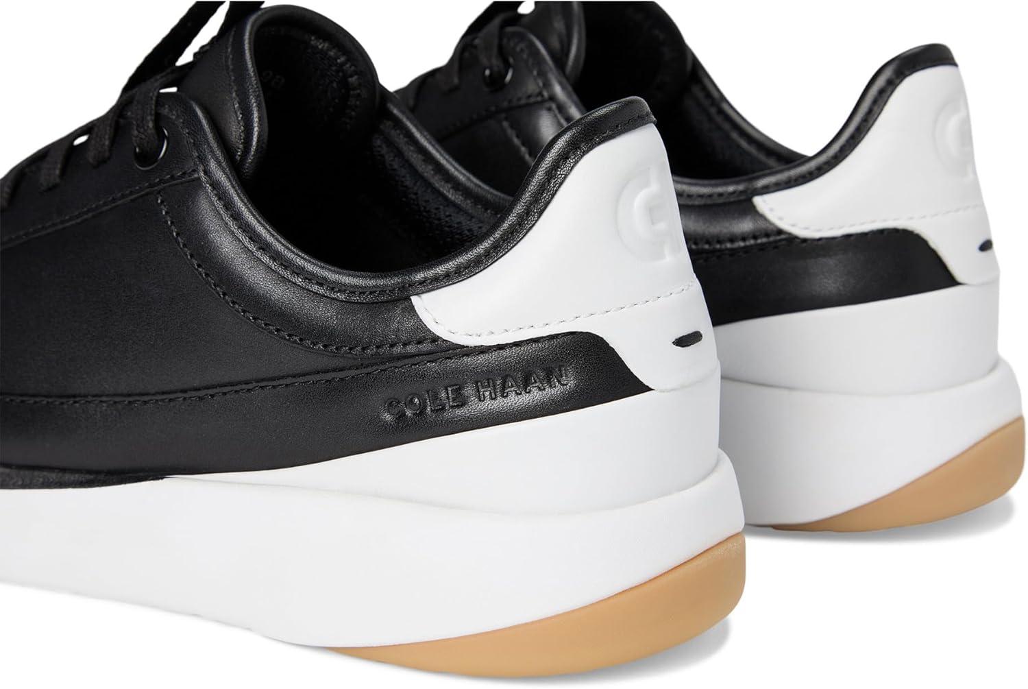imageCole Haan Womens Grandpro All Day Leather Court SneakersBlackWhite