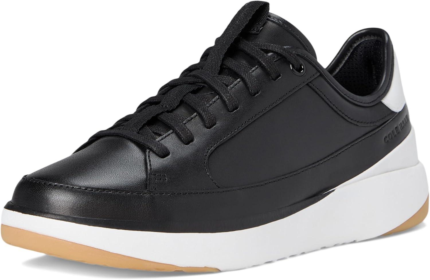 imageCole Haan Womens Grandpro All Day Leather Court SneakersBlackWhite
