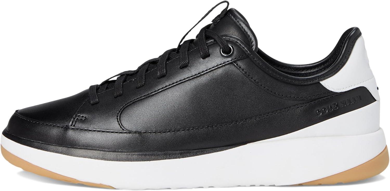 imageCole Haan Womens Grandpro All Day Leather Court SneakersBlackWhite