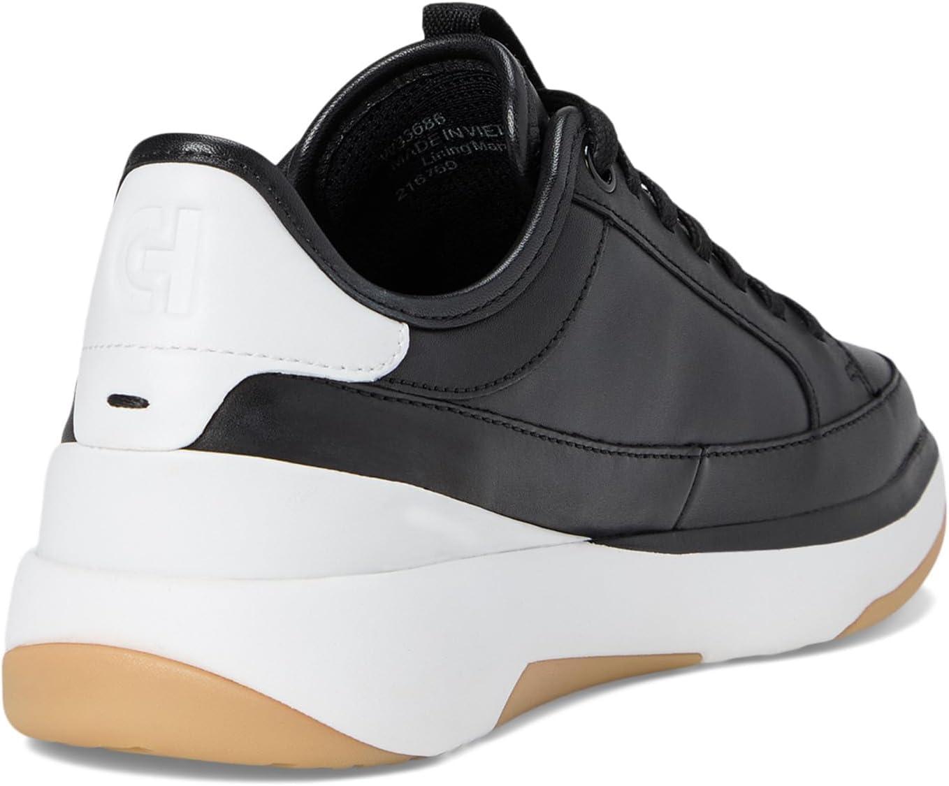 imageCole Haan Womens Grandpro All Day Leather Court SneakersBlackWhite