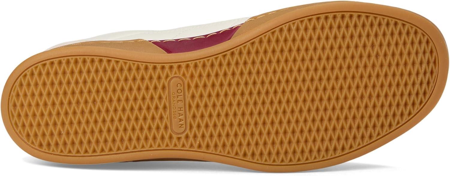 imageCole Haan Womens Grandpro Breakaway SneakersIvoryOpticat SuedeBlack Cherry