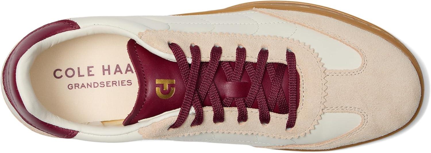 imageCole Haan Womens Grandpro Breakaway SneakersIvoryOpticat SuedeBlack Cherry